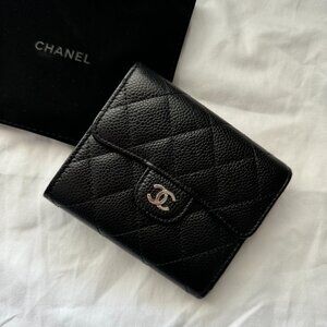 Chanel Trifold Wallet Grained Leather Brand New
